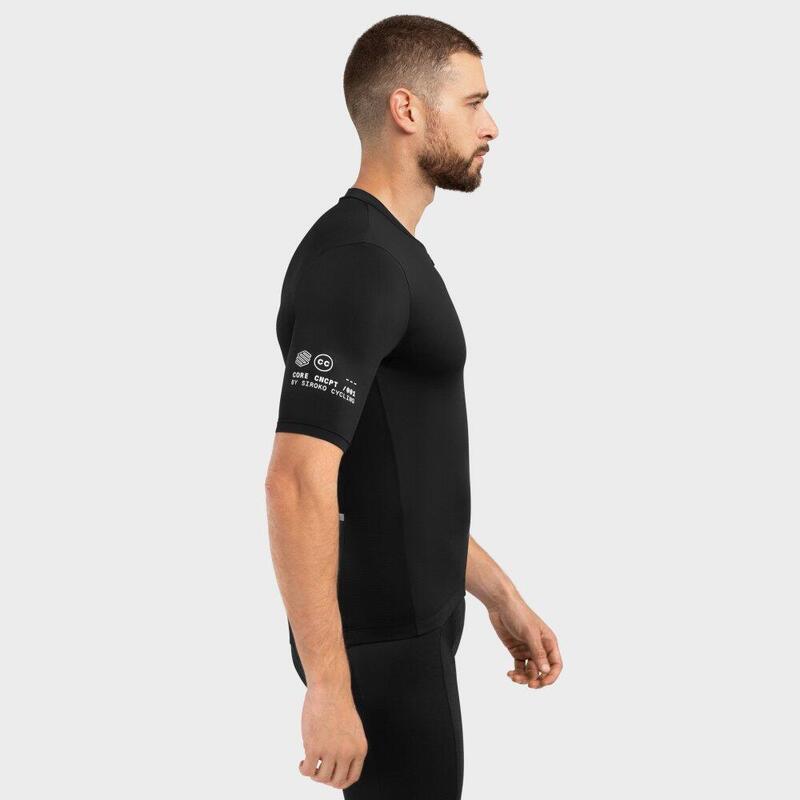 Camisola de ciclismo manga curta homem Core Pordoi Preto