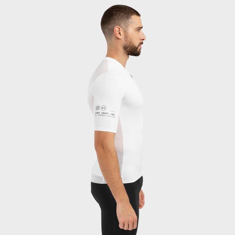 Camisola de ciclismo manga curta homem Core Rim Drive Branco