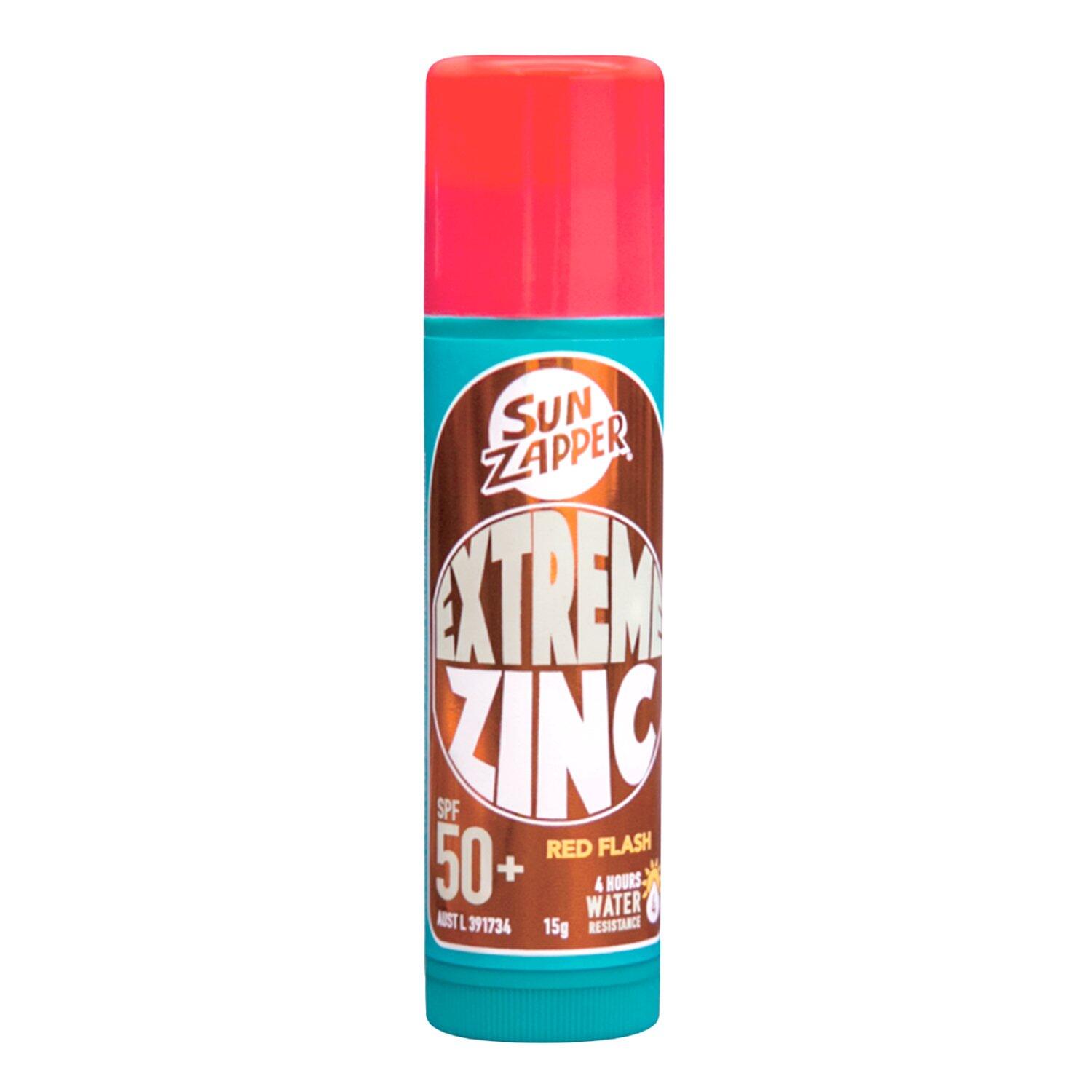 Sun Zapper Extreme Zinc Stick Sunscreen SPF50+ 15g Red Flash