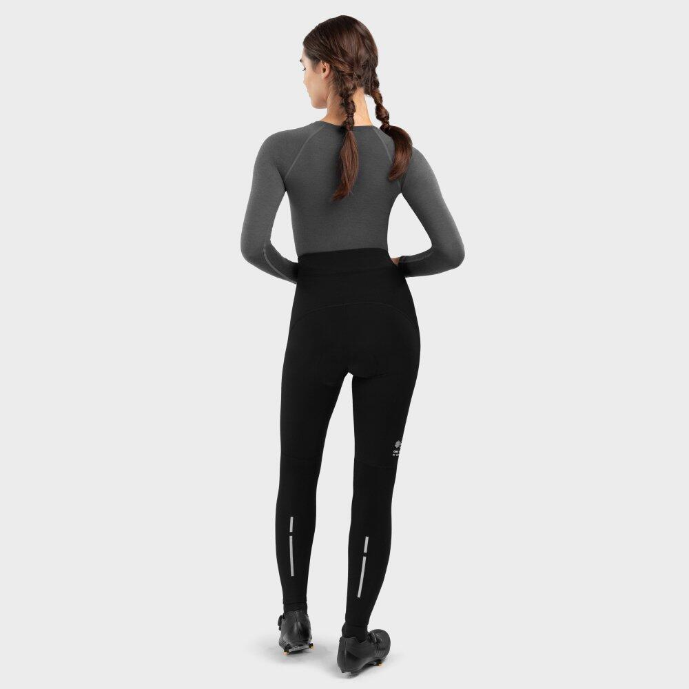 Damen Radsport lange fahrradhose mit sitzpolster für Core Lookout Schwarz 3/7