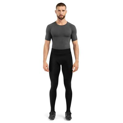 Pantaloni termici con fondello a gamba lunga uomo Ciclismo Core Speed Nero
