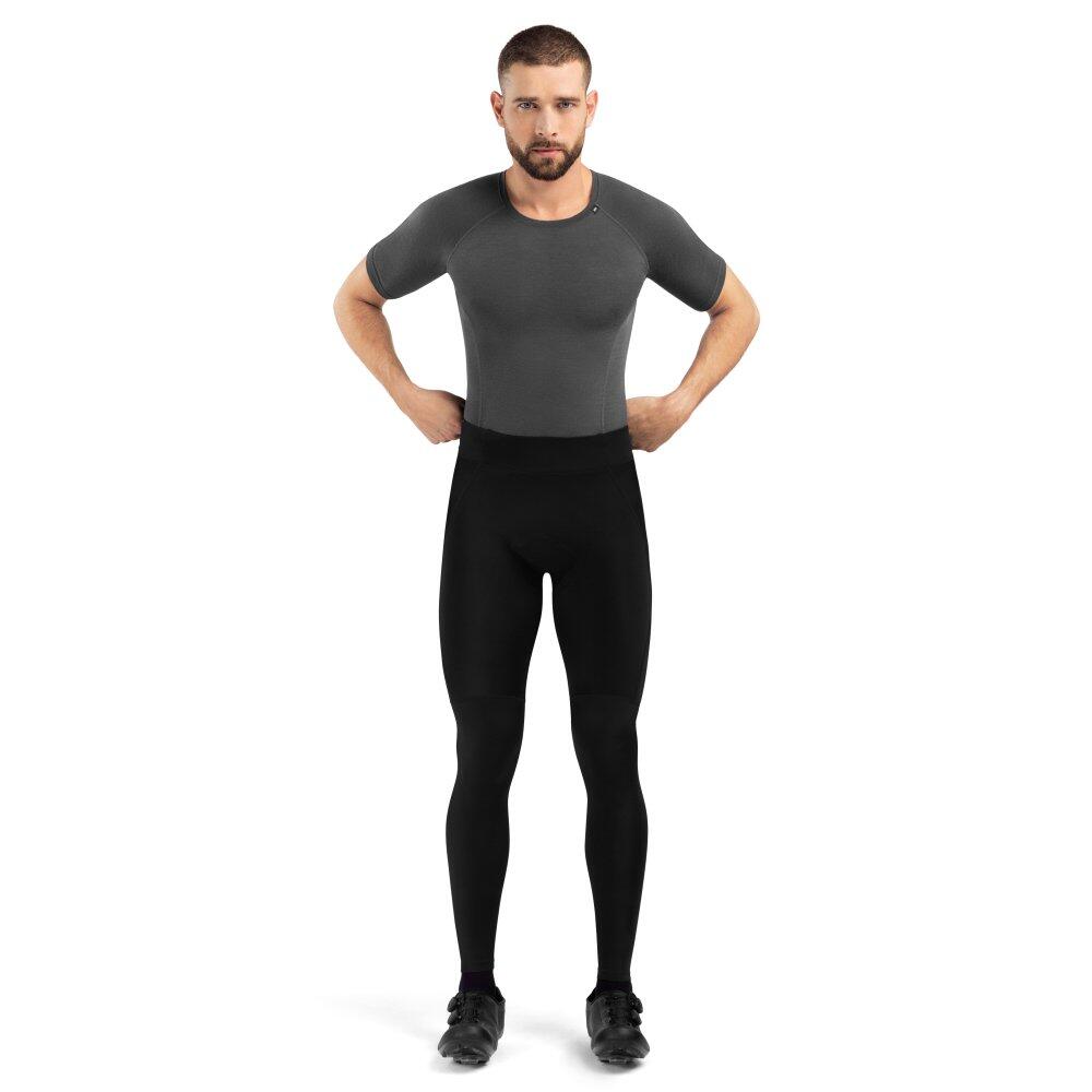 SIROKO Pantalones largos ciclismo con badana hombre Core Topclass Negro