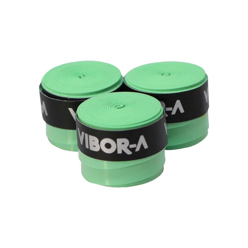 PACK OF 3 FLUORESCENT GREEN VIBOR-A MICRO-PERFORATED OVERGRIPS 1/2