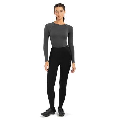 Pantaloni termici con fondello a gamba lunga donna Ciclismo Core Agility Nero