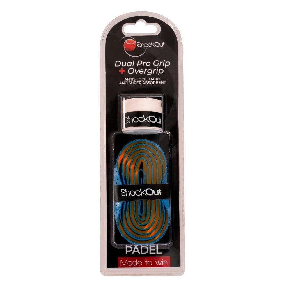 Grip E Overgrip Pro Shockout Dual Blu E Arancio 1/3