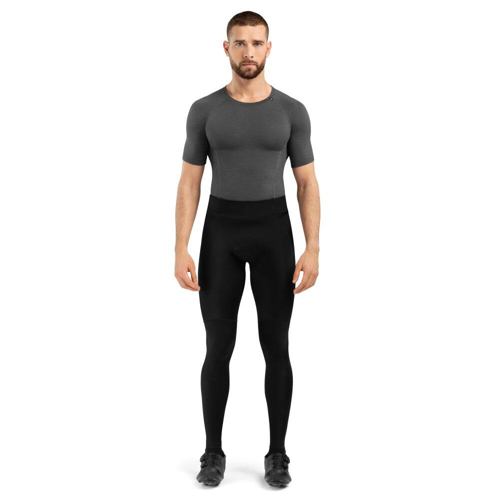 SIROKO Pantalones largos térmicos ciclismo con badana hombre Core Speed Negro