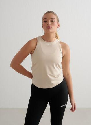 Femme Débardeur Doux Évacuant l'humidité Beige