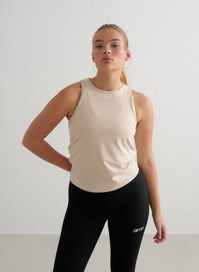 Femme Débardeur Doux Évacuant l'humidité Beige