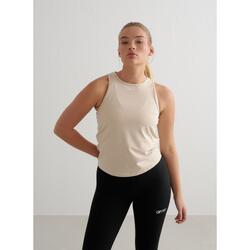 Femme Yoga Débardeur Doux Évacuant l'humidité Beige