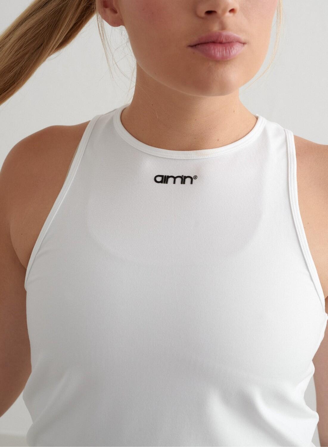Dames Yoga Singlet Zacht Vochtafvoerend Wit 2/4