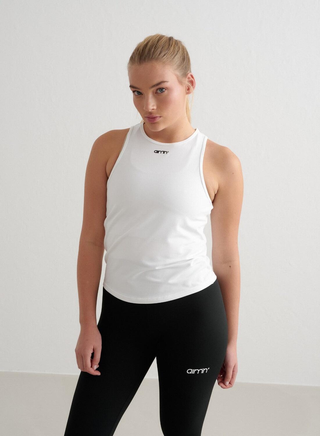 Dames Yoga Singlet Zacht Vochtafvoerend Wit 4/4