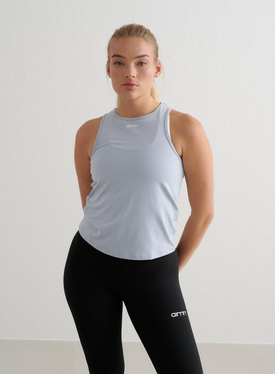 AIM'N Dames Yoga Singlet Zacht Vochtafvoerend Lichtblauw