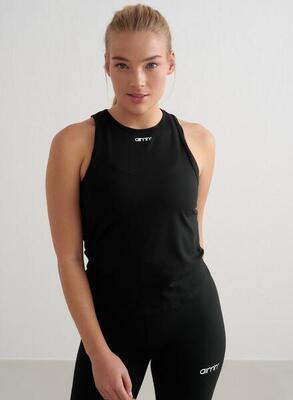 Dames yoga singlet zacht vochtafvoerend zwart