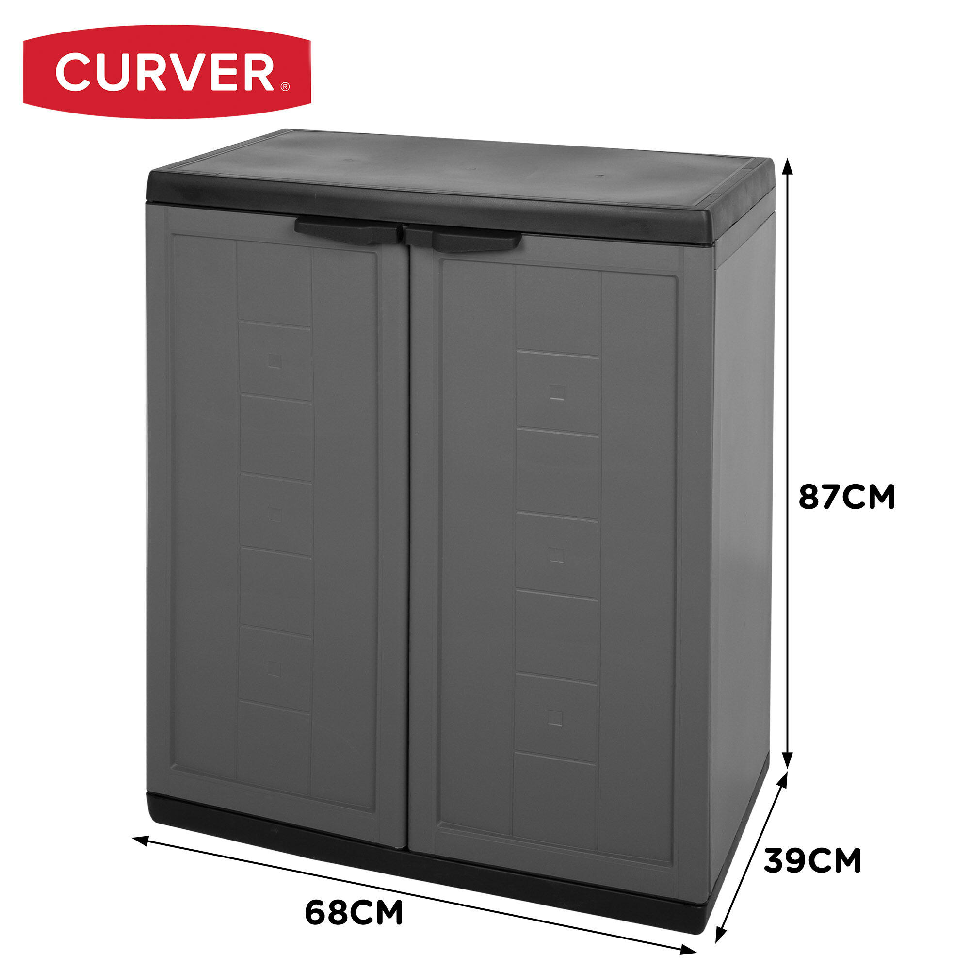 Curver Armário sob resina 1 prateleira 68x39x87 cm 4/7
