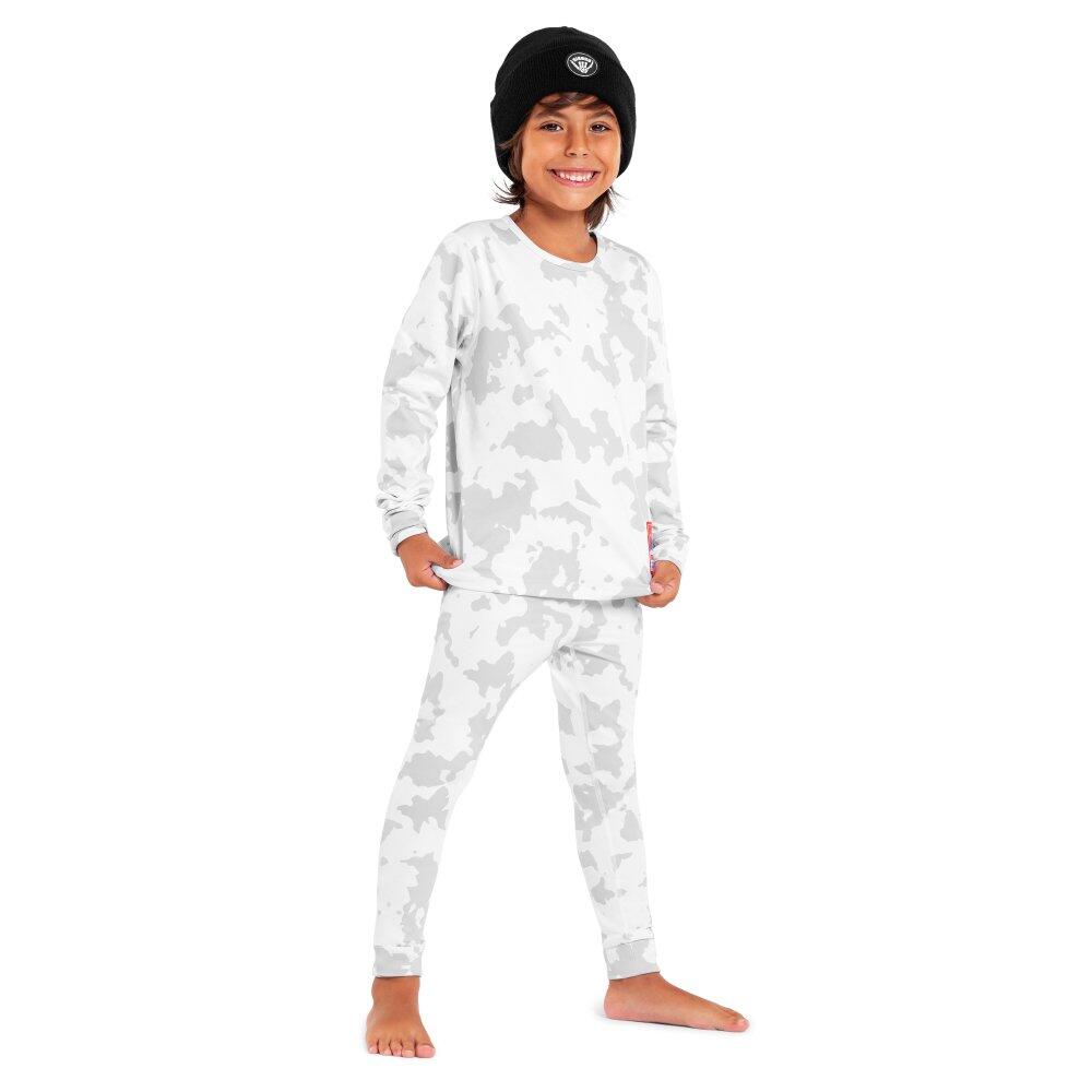 Siroko - Ensemble De Sous-vêtements Thermiques Garçon - Sous Maillot Manche Longue - Blanc|gris -  8 À 10 Ans - Decathlon