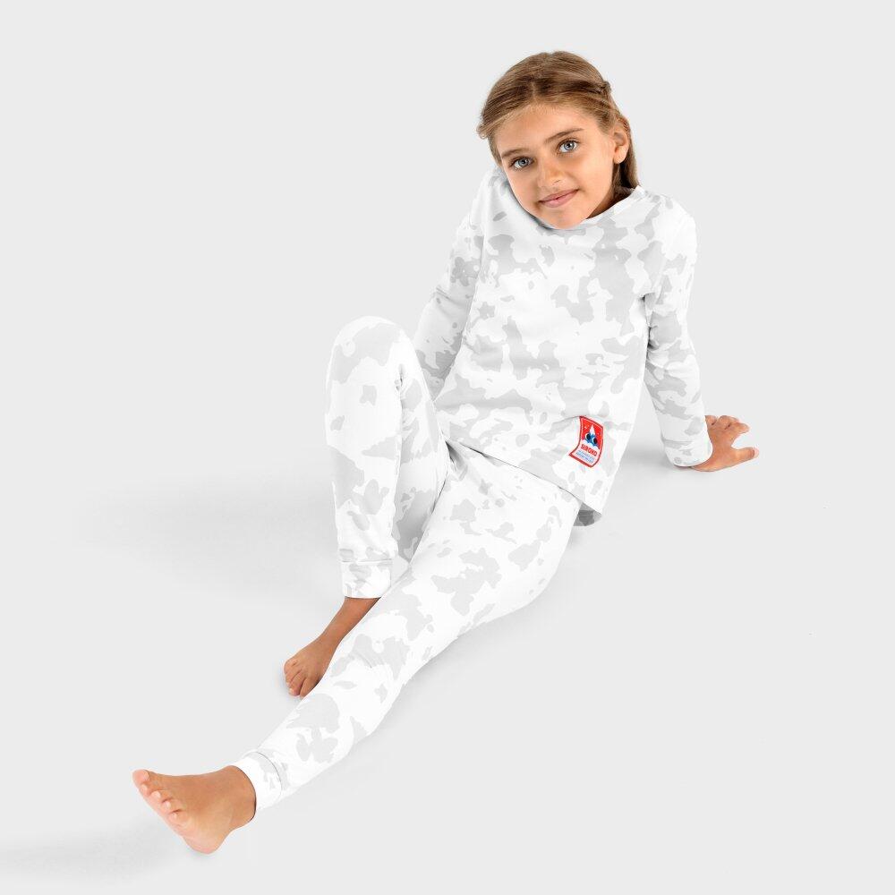 Kinder Wintersport Thermo-Baselayerset für Mädchen Magic Ice-G Weiß 3/8