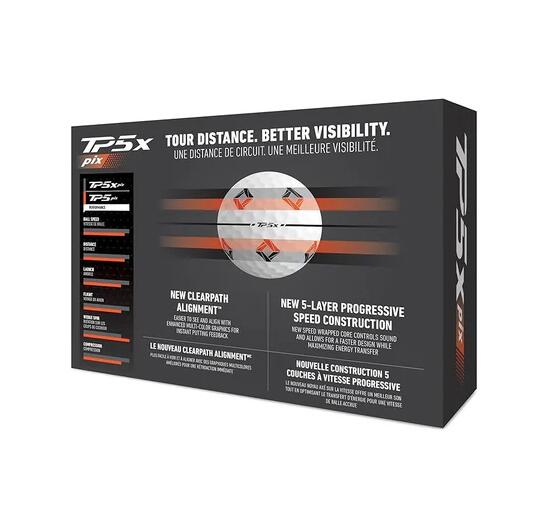 TaylorMade Nouvelle balle de golf TP5X Pix 2024 5/5