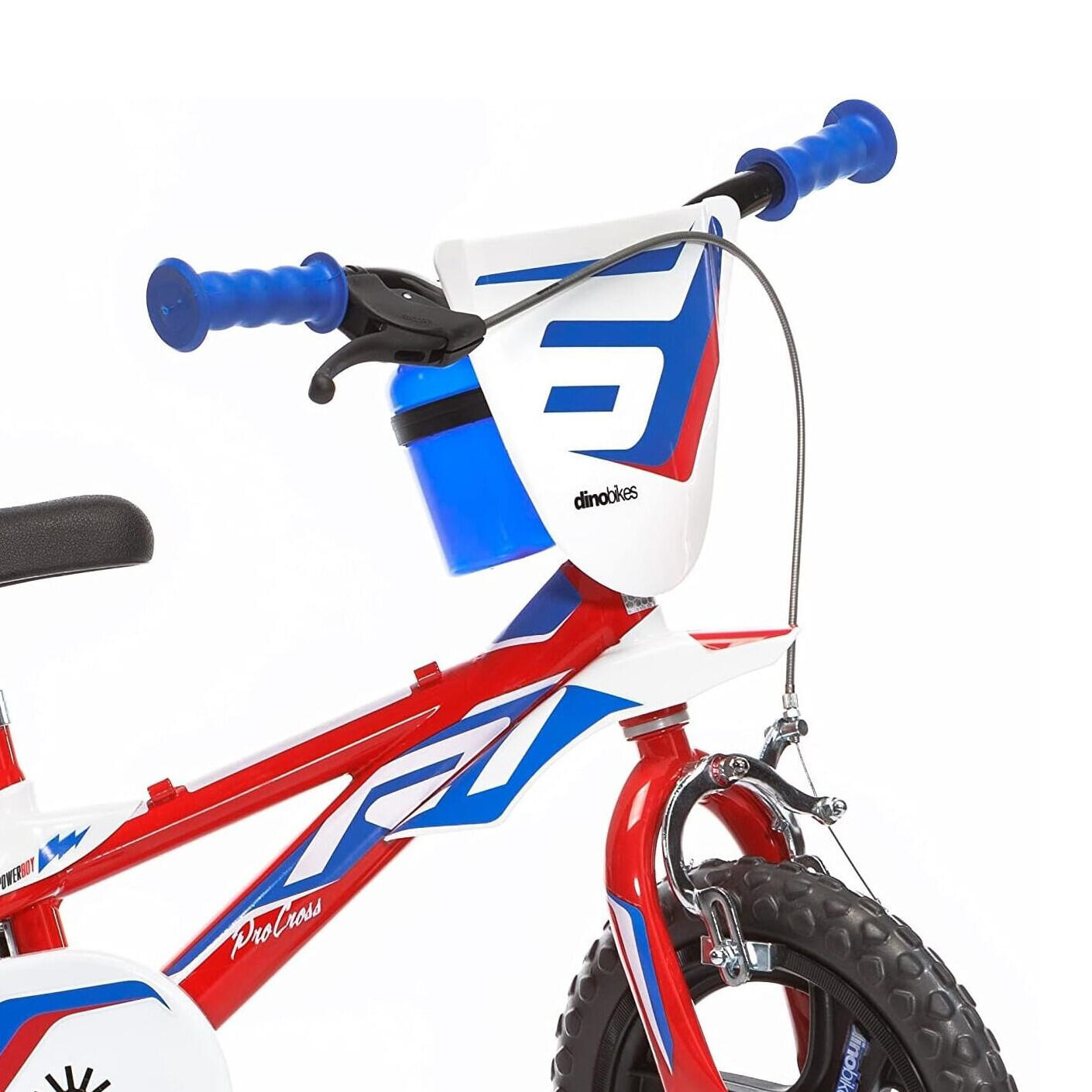 Vélo Enfant Dino Bikes 12 Pouces – 3-5 Ans, Roues EVA, Frein Avant, Selle Réglable