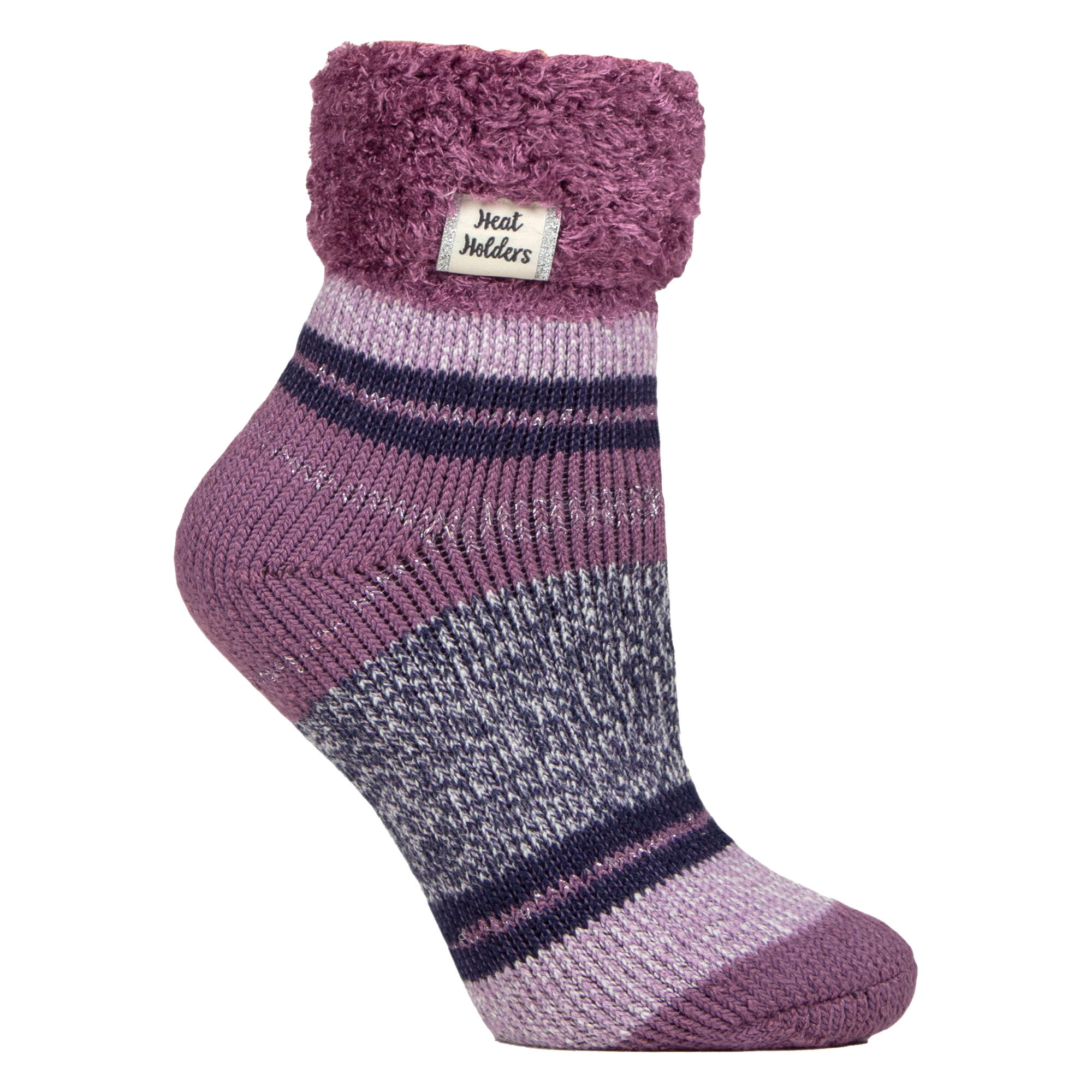 HEAT HOLDERS Ladies Stripe Lounge Socks With Lure