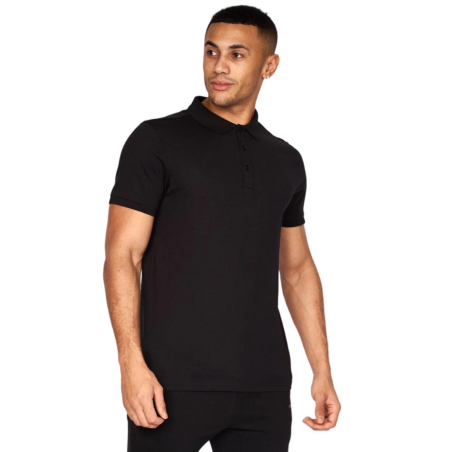 Mens Traymax Polo Shirt (Pack of 3) (Black/Blue/Red) 3/4