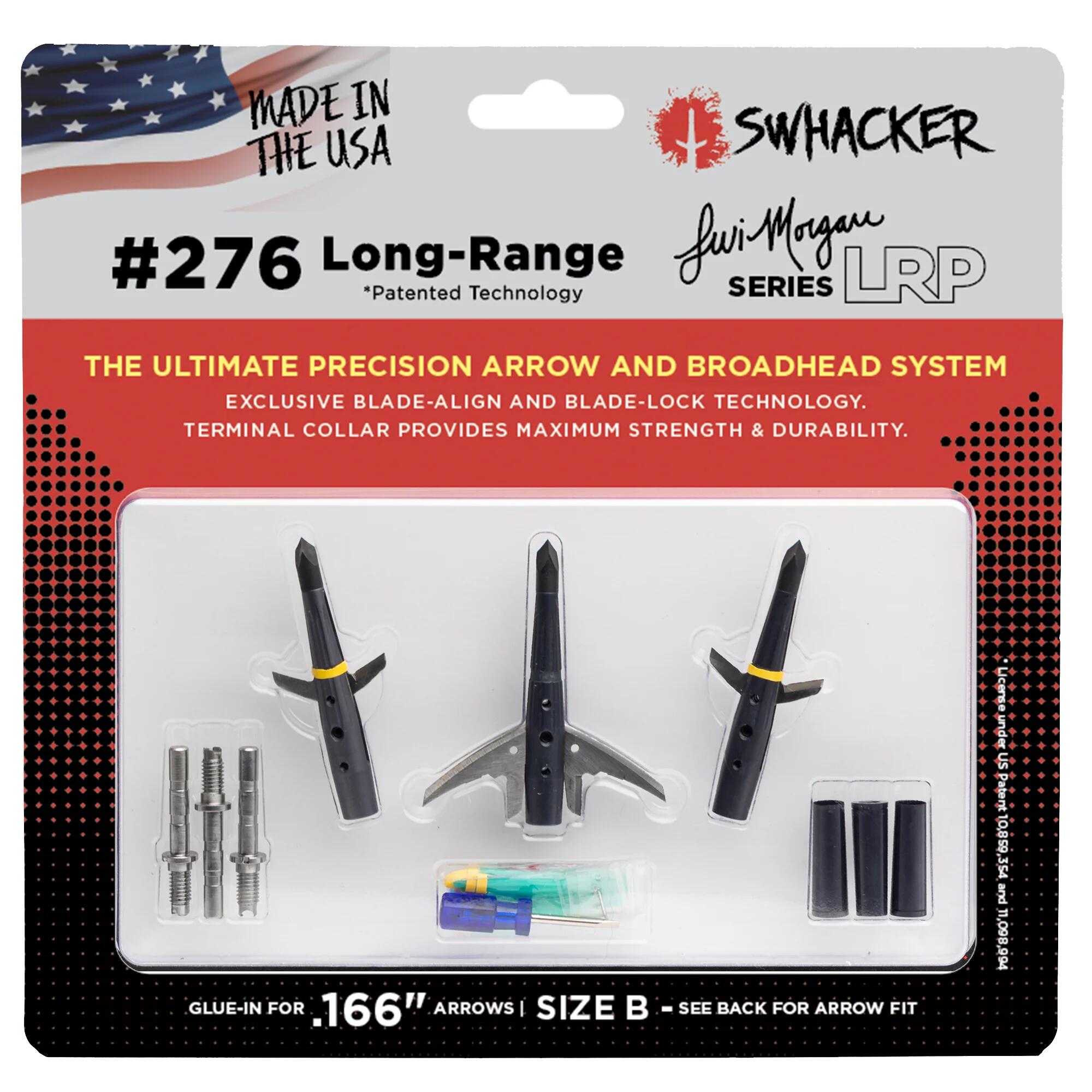 Pointe de chasse SWHACKER #276 2 lames LRP BROADHEAD - Taille B - Paquet de 3 2/4