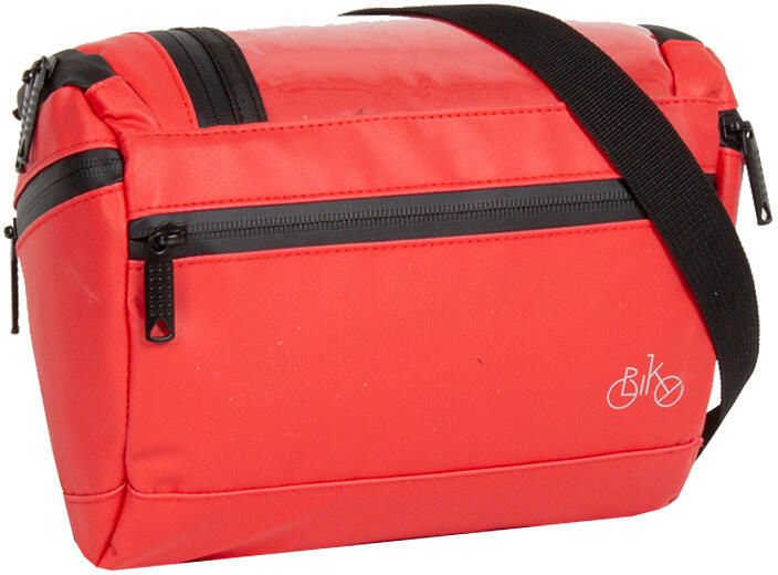 BIKE Wasserabweisende Carbon-Lenker-Tasche mit Schultergurt - 5L Rot