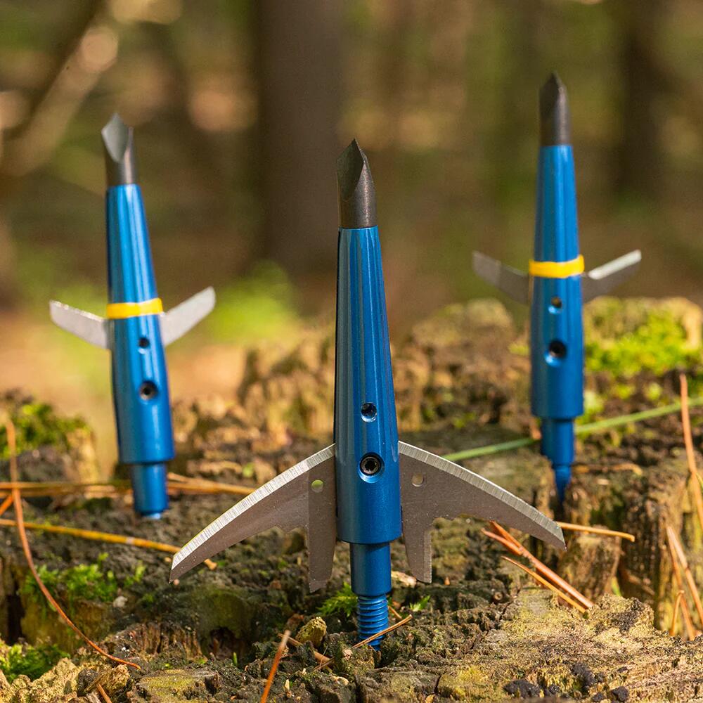 SWHACKER 2 LAMES COURBÉES 100 GRAINS 2" COUPE PACK DE 3 POINTES DE CHASSE 2/4