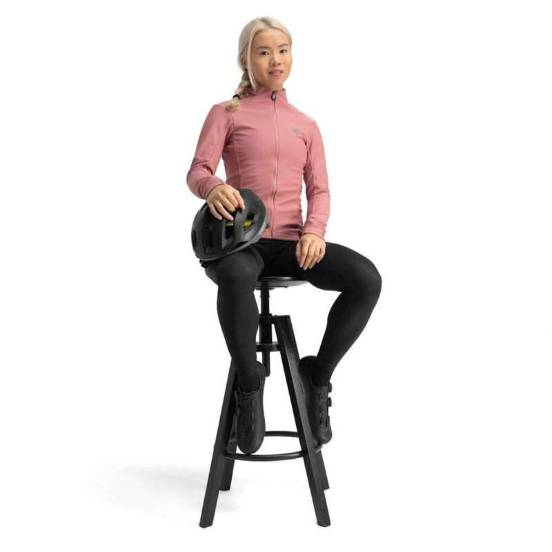 Veste vélo softshell femme Cyclisme J1 Betta Rose