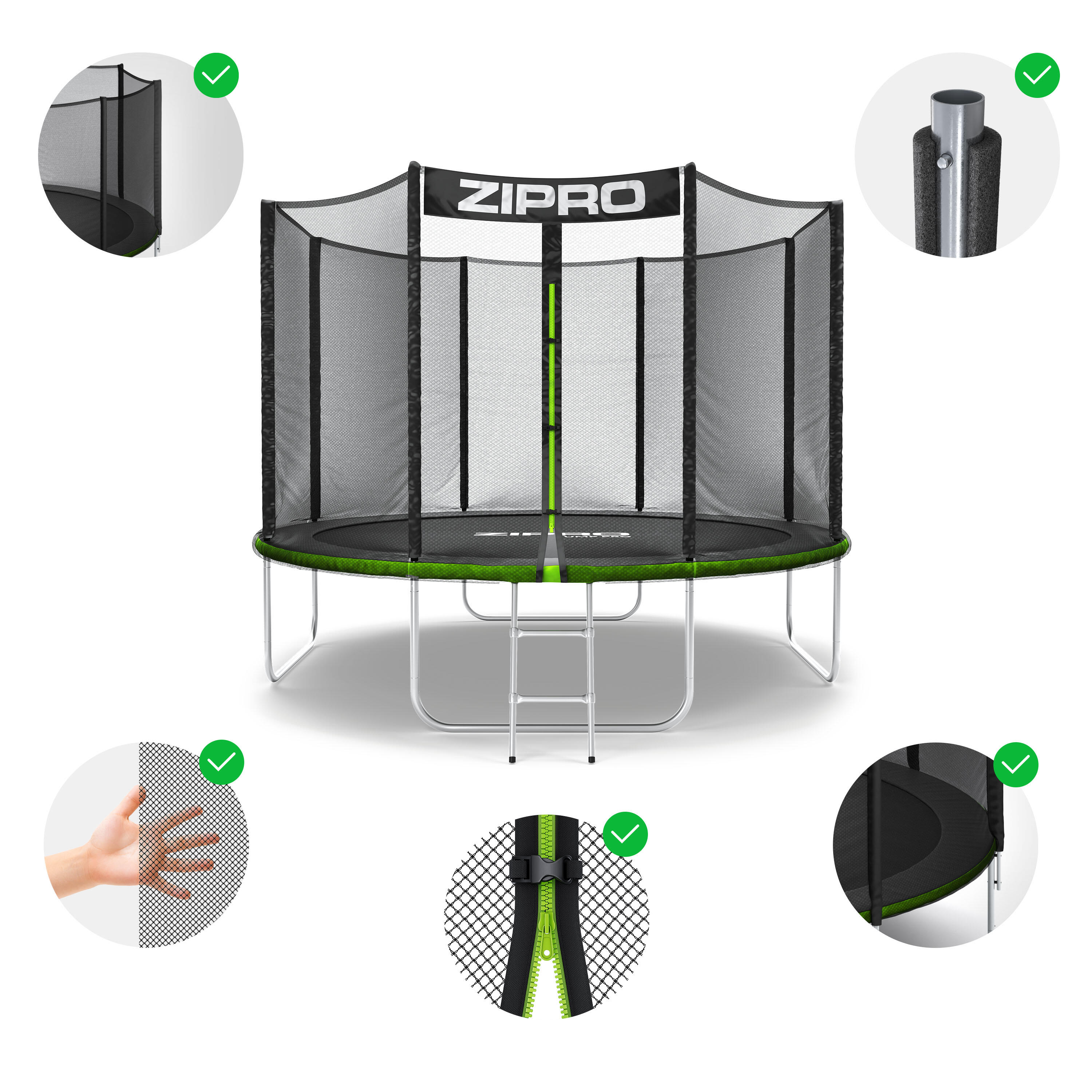 Second Life - Trampolina Zipro Jump Pro z siatką zewn. 10FT 312cm - stan dobry 5/7