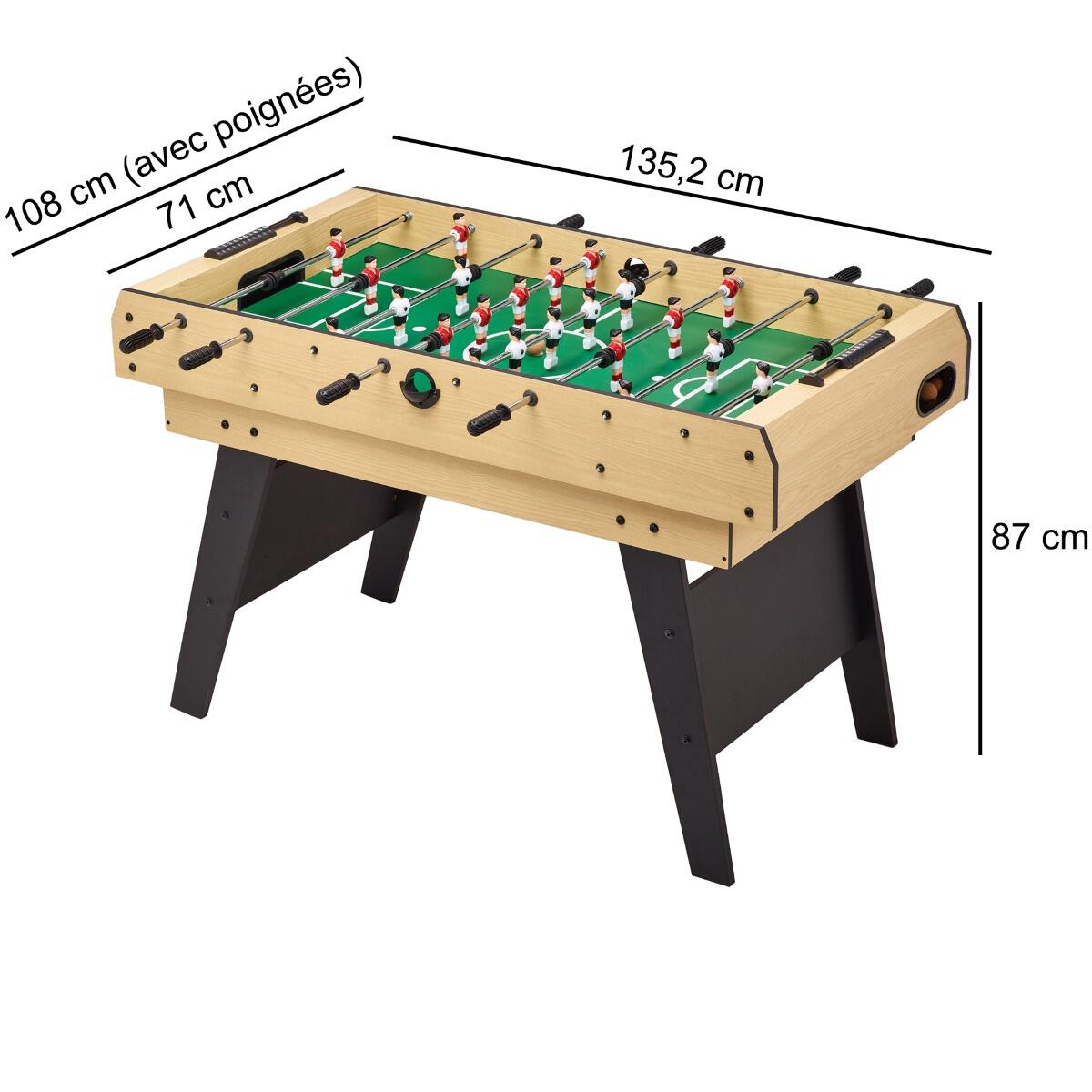 4-in-1 Multispieltisch mit Tischfußball, Billard, Tischtennis und Airhockey 2/5