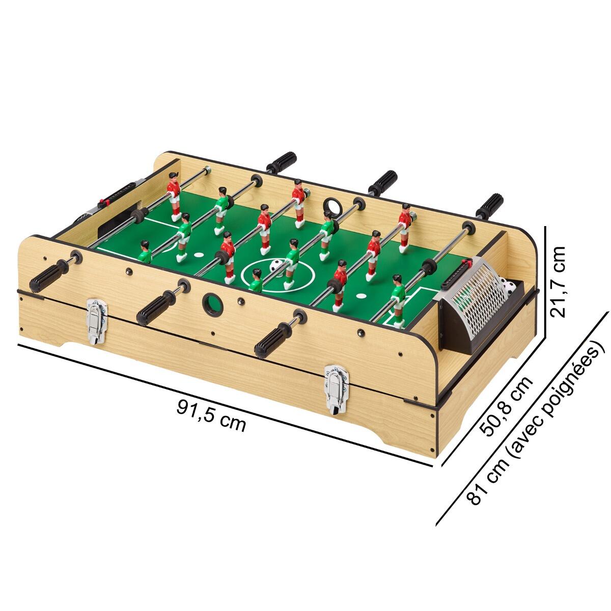 4-in-1 Multispieltisch mit Tischfußball, Billard, Tischtennis und Airhockey 4/5