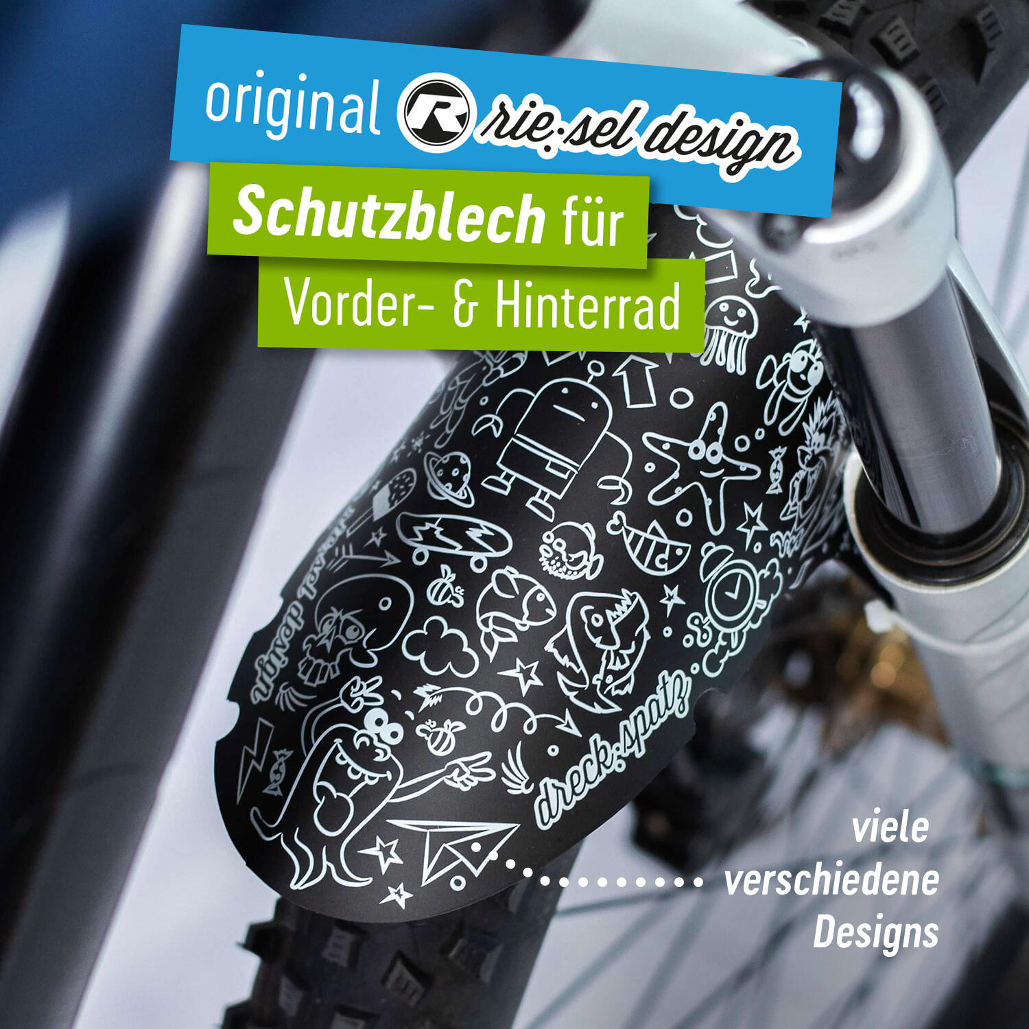 Kinderfahrrad Schutzblech vorne oder hinten 16-29 Zoll | Kids Mudguard 2/6