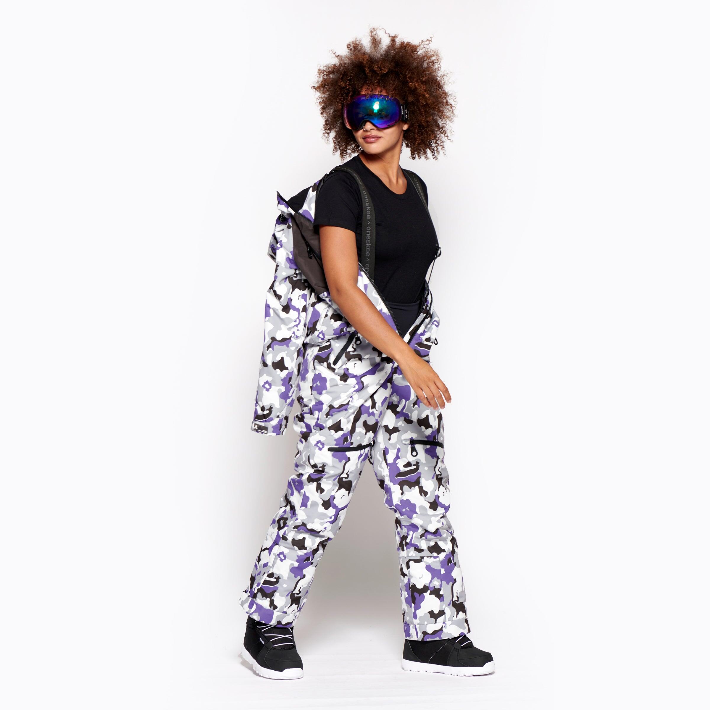 Women's Snow Suit, Purple Camo 6/7