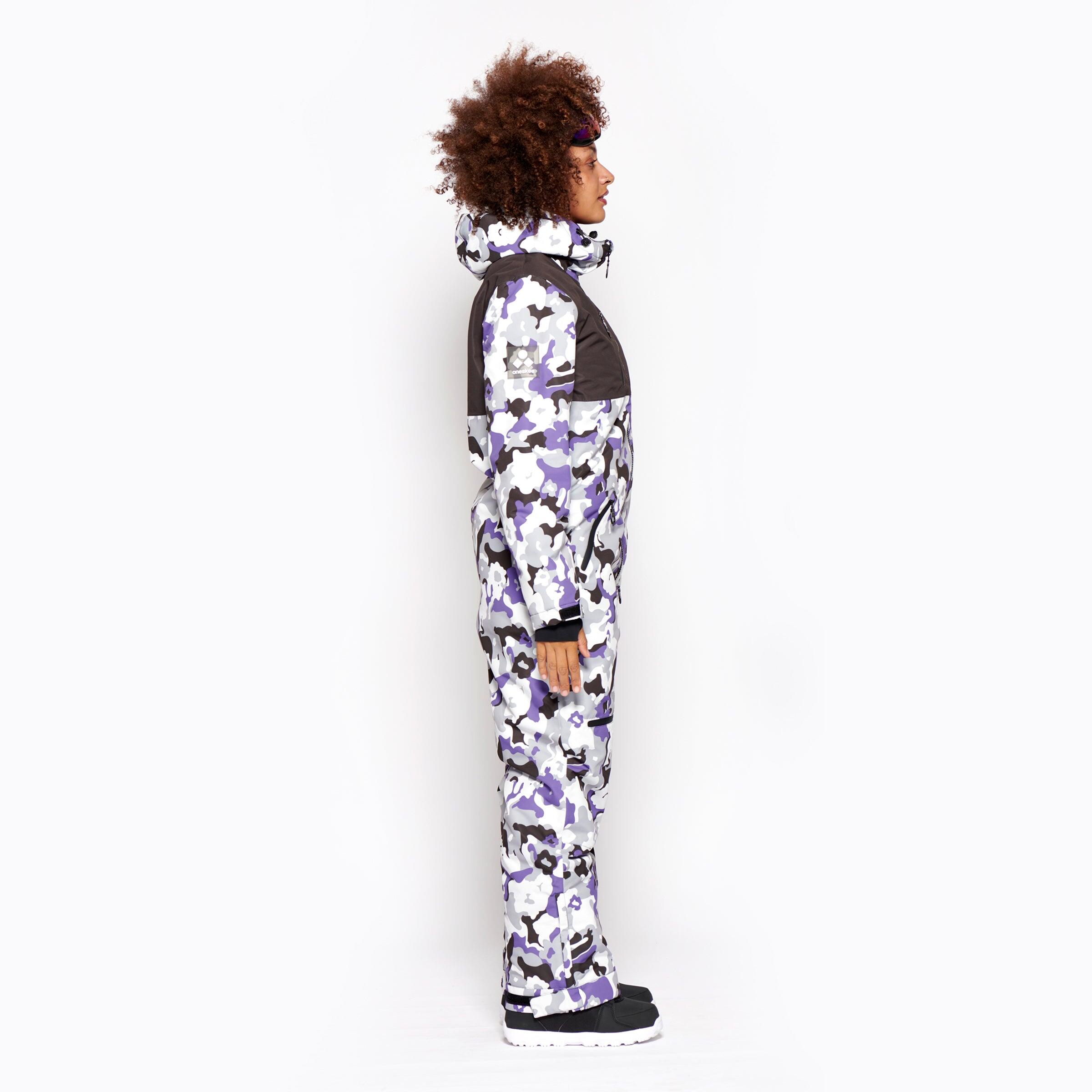 Women's Snow Suit, Purple Camo 4/7