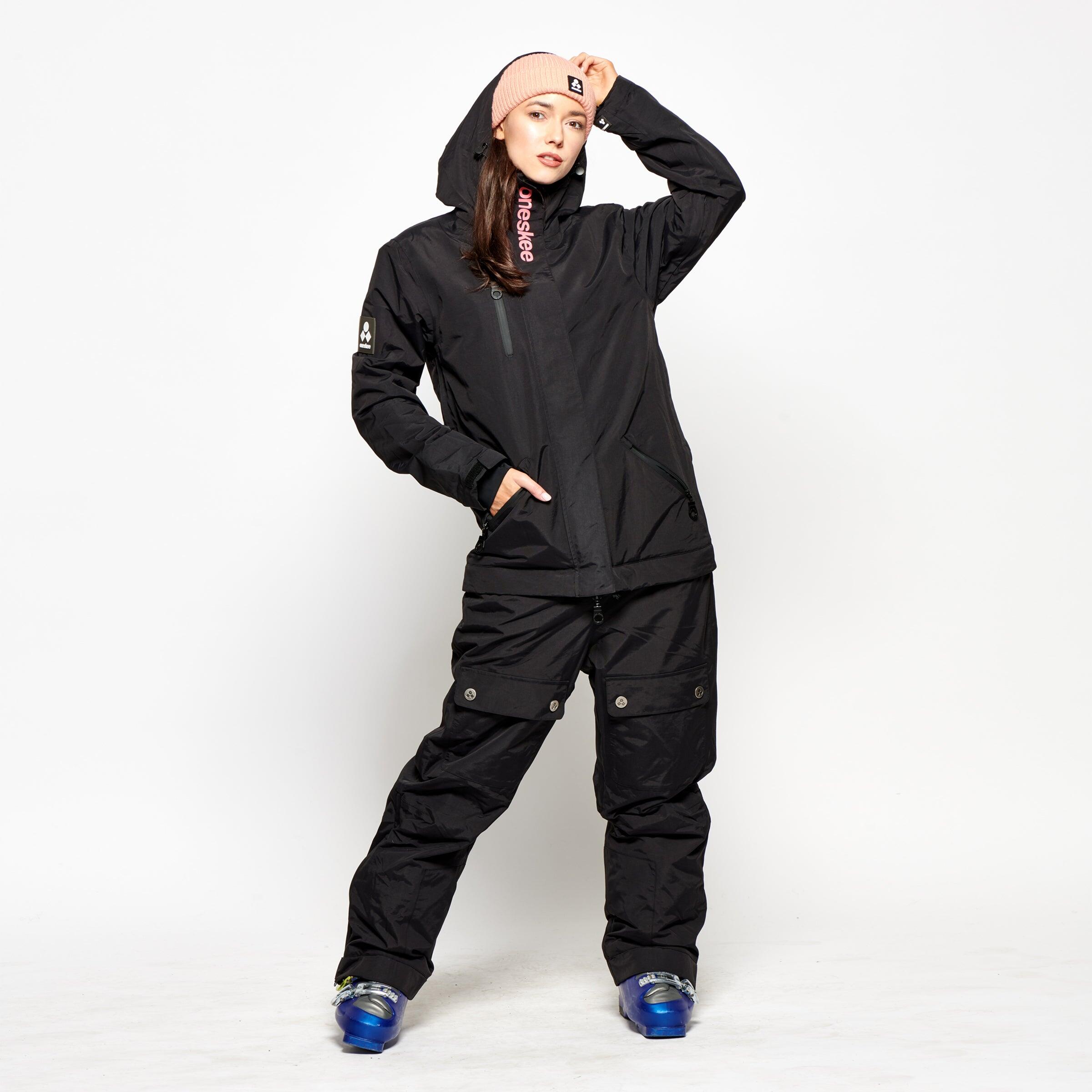 ONESKEE Women's 2-in-1 Snow Suit, Black