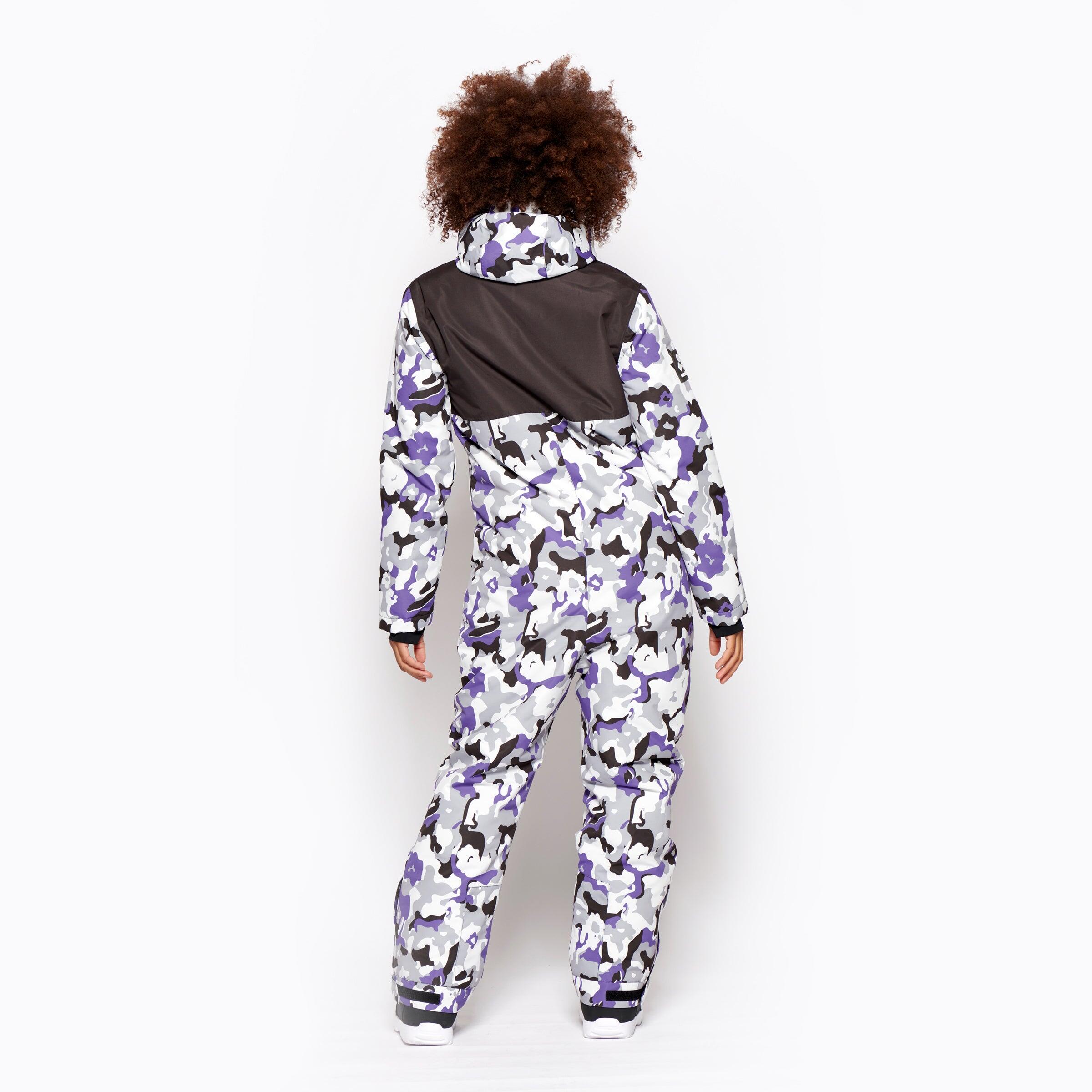Women's Snow Suit, Purple Camo 5/7