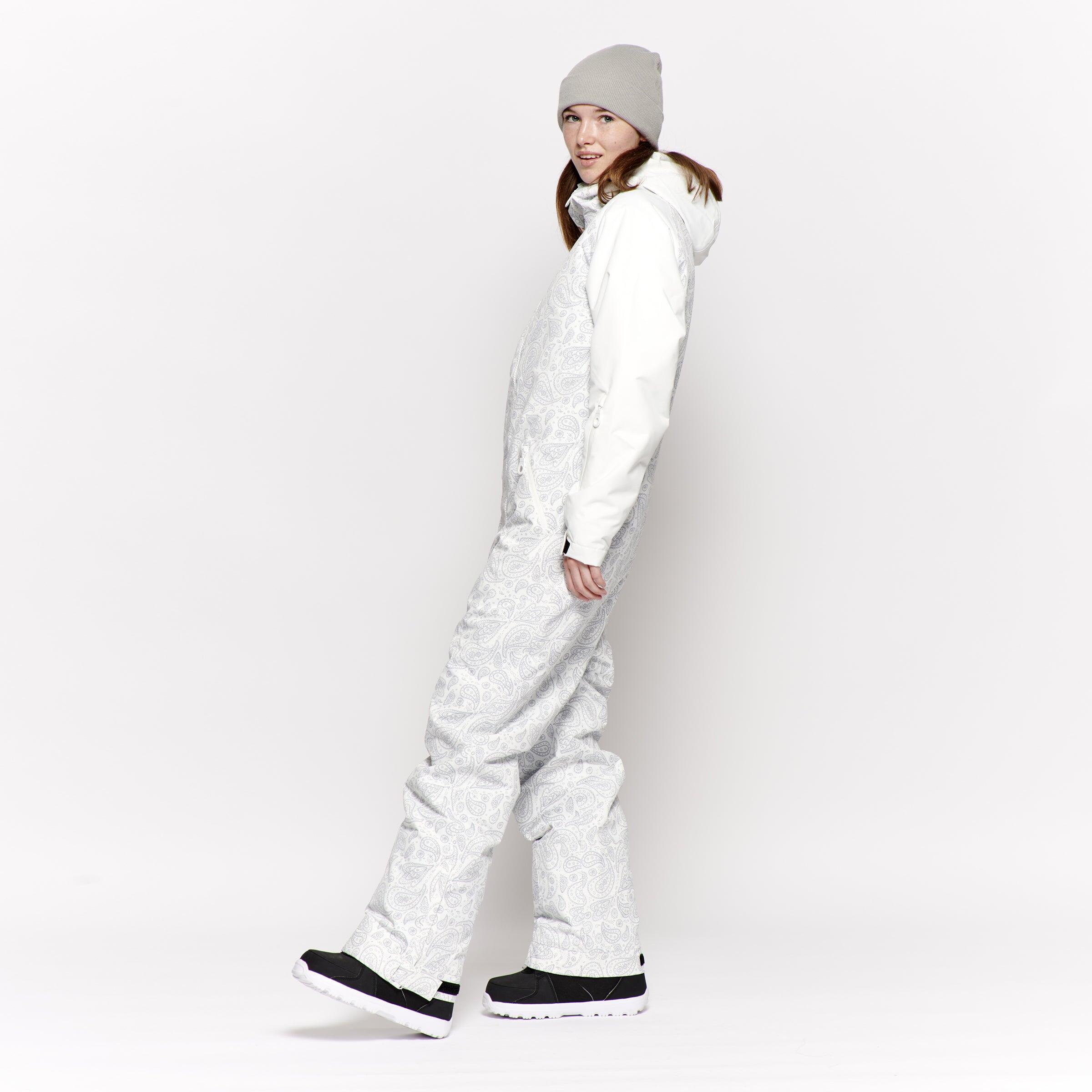 Women's Snow Suit, White Paisley 5/7