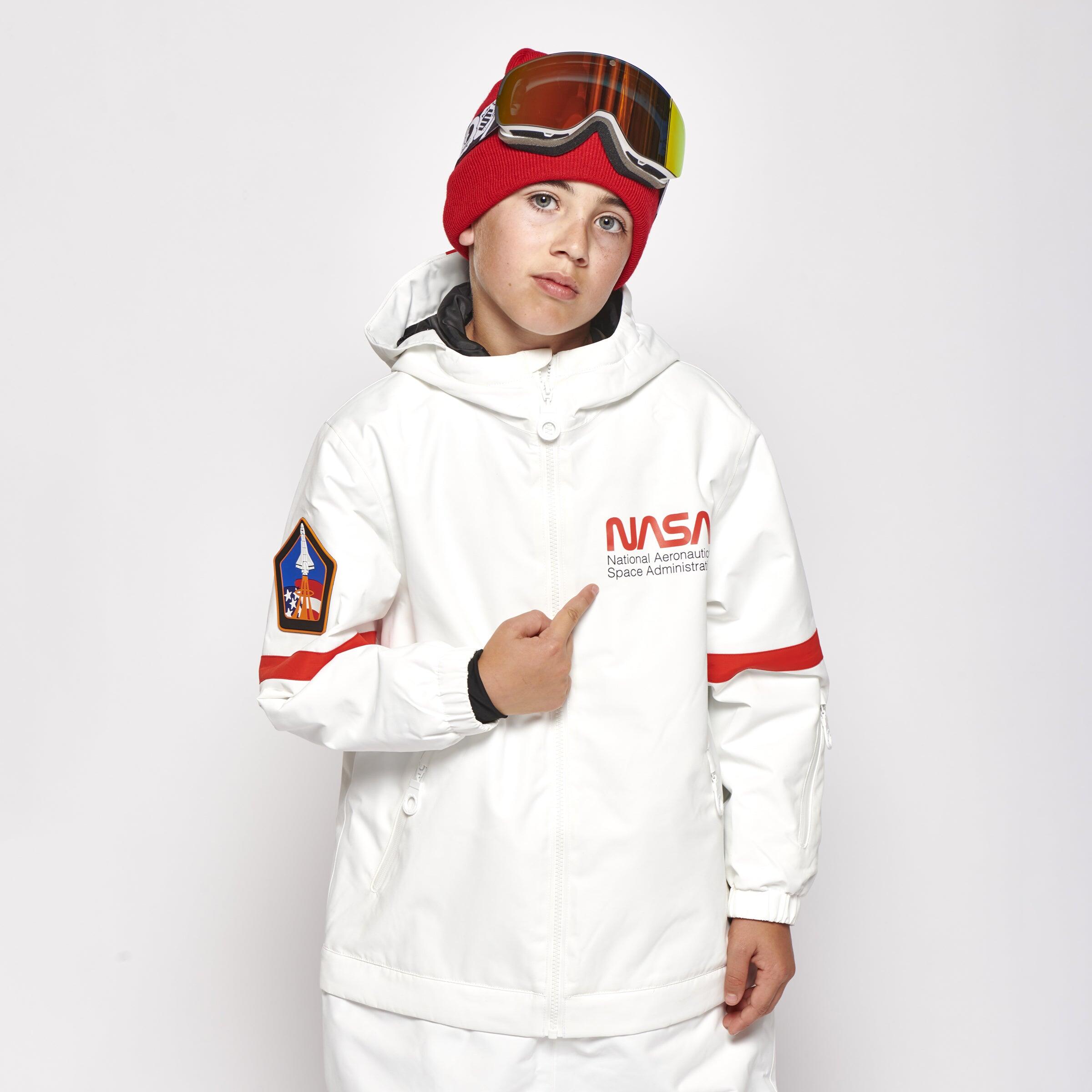 Kids 2-in-1 Snow Suit, White NASA 2/7