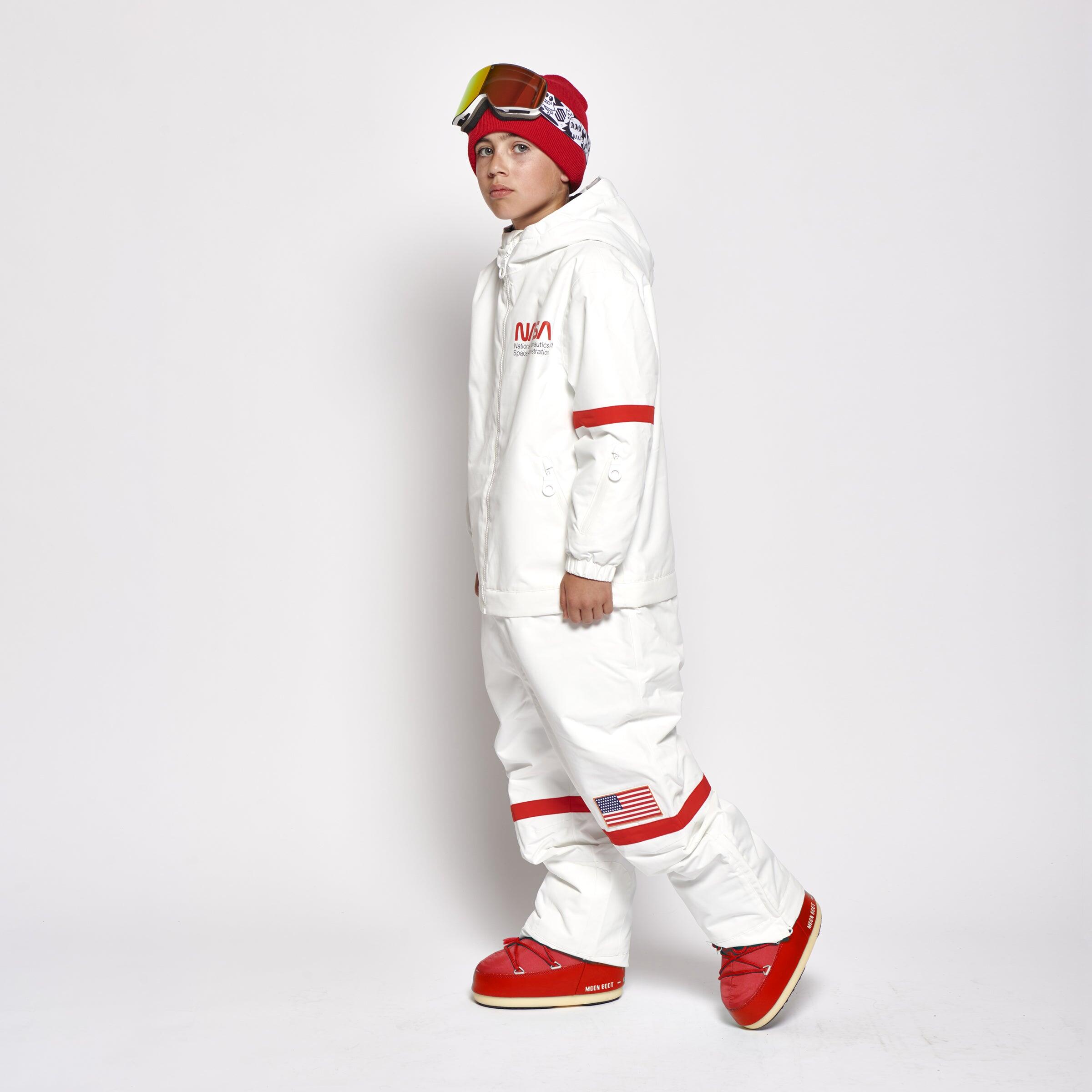 Kids 2-in-1 Snow Suit, White NASA 4/7