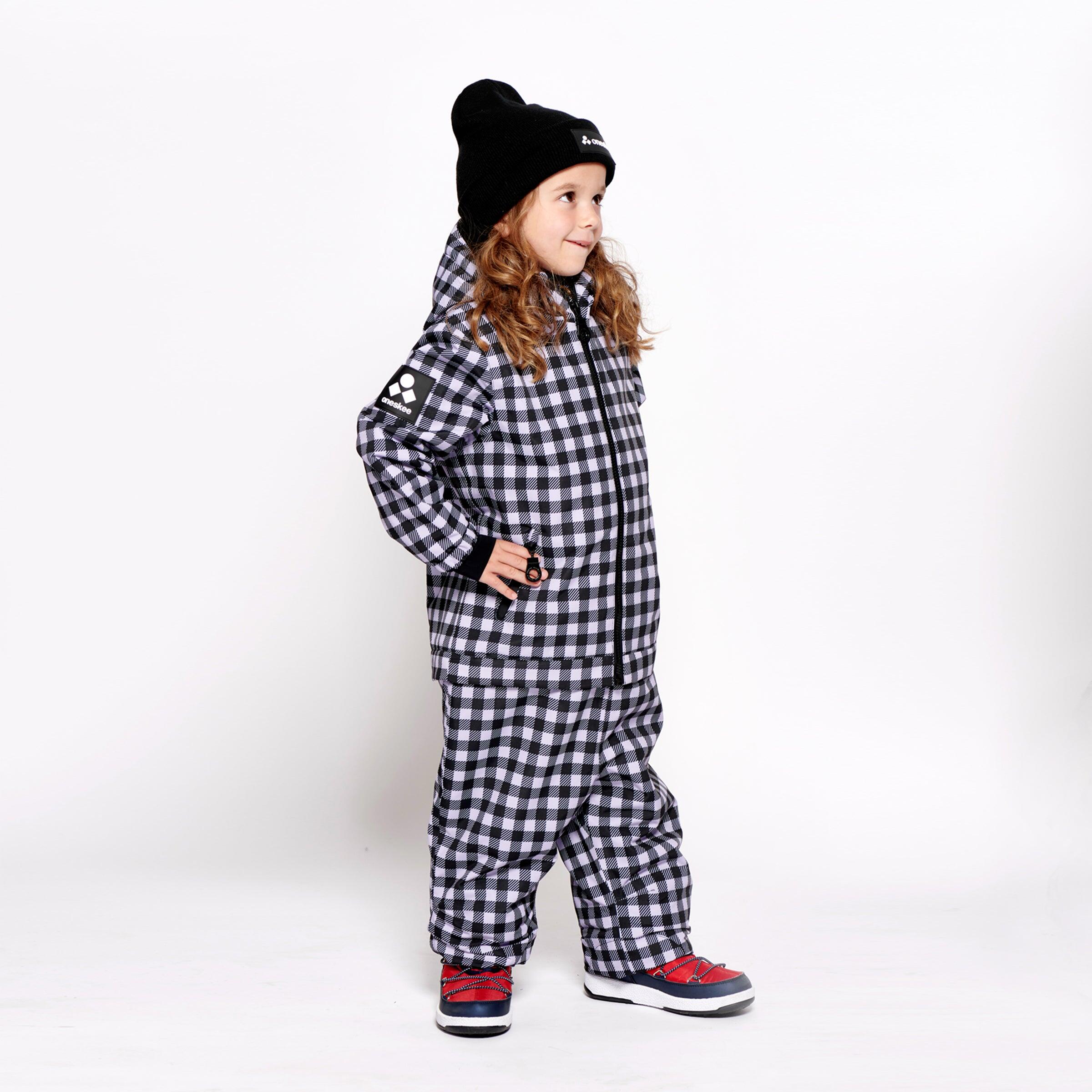 Kids 2-in-1 Snow Suit, Lilac Gingham 3/7