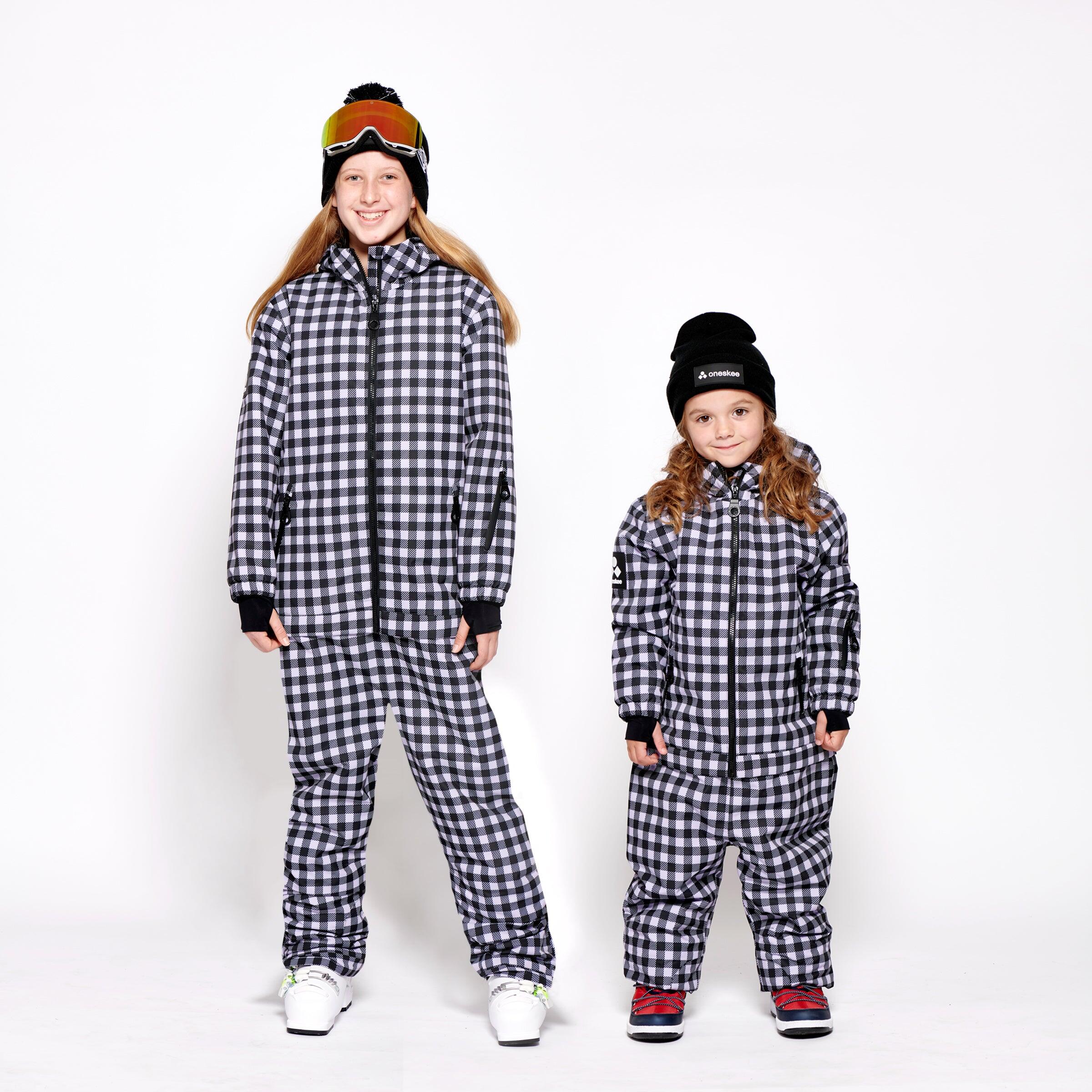 Kids 2-in-1 Snow Suit, Lilac Gingham 5/7