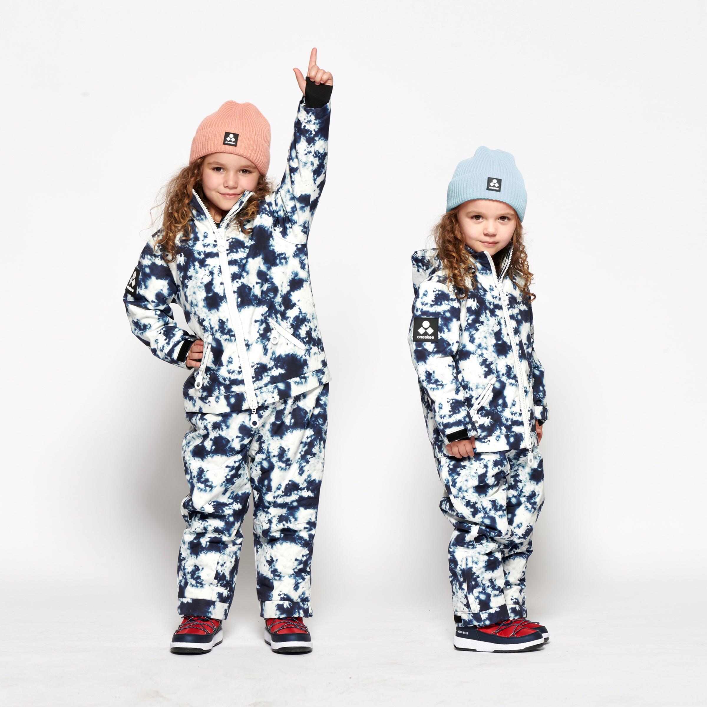 Kids 2-in-1 Snow Suit, Blue Tie Dye 4/6