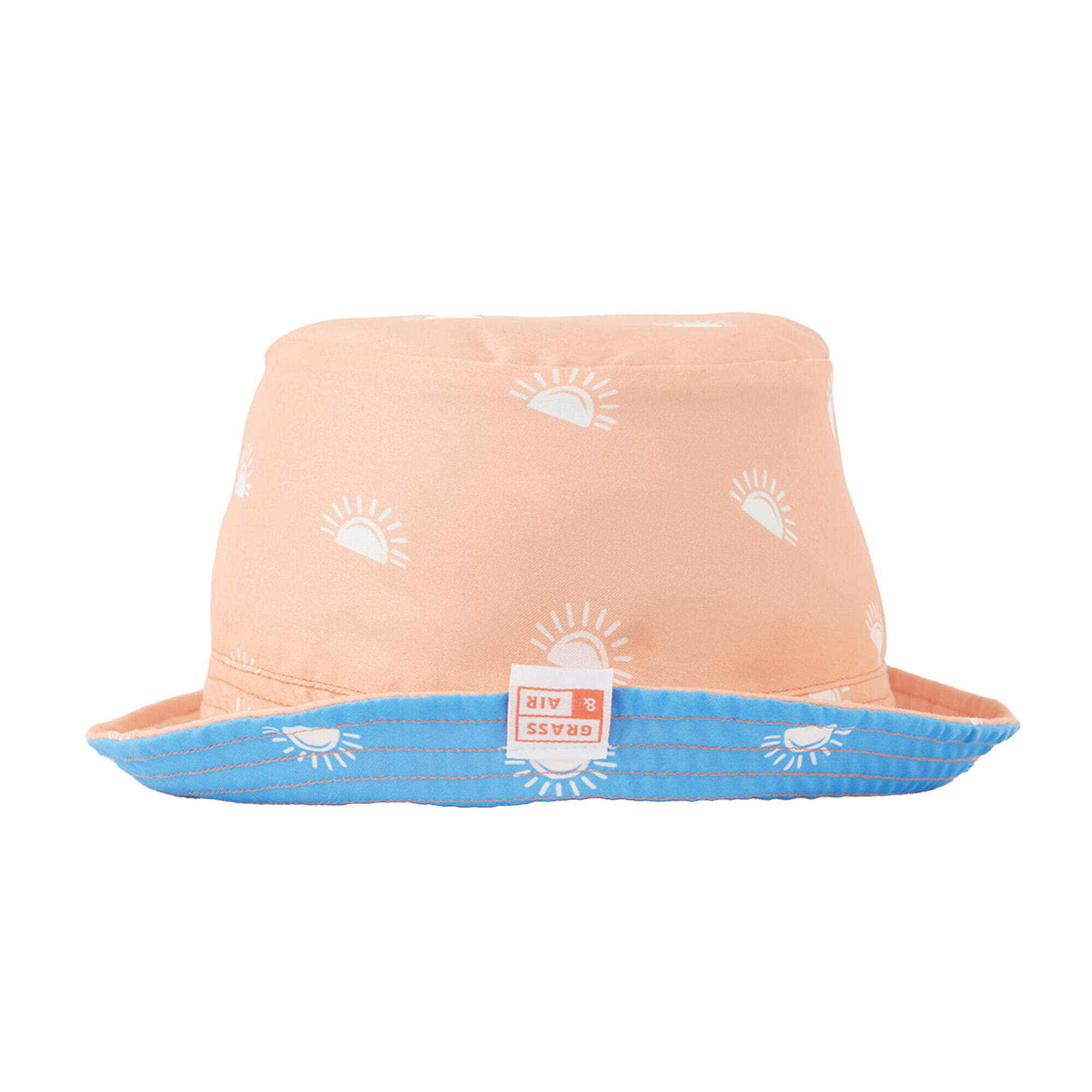GRASS & AIR Peach Printed Sun Hat