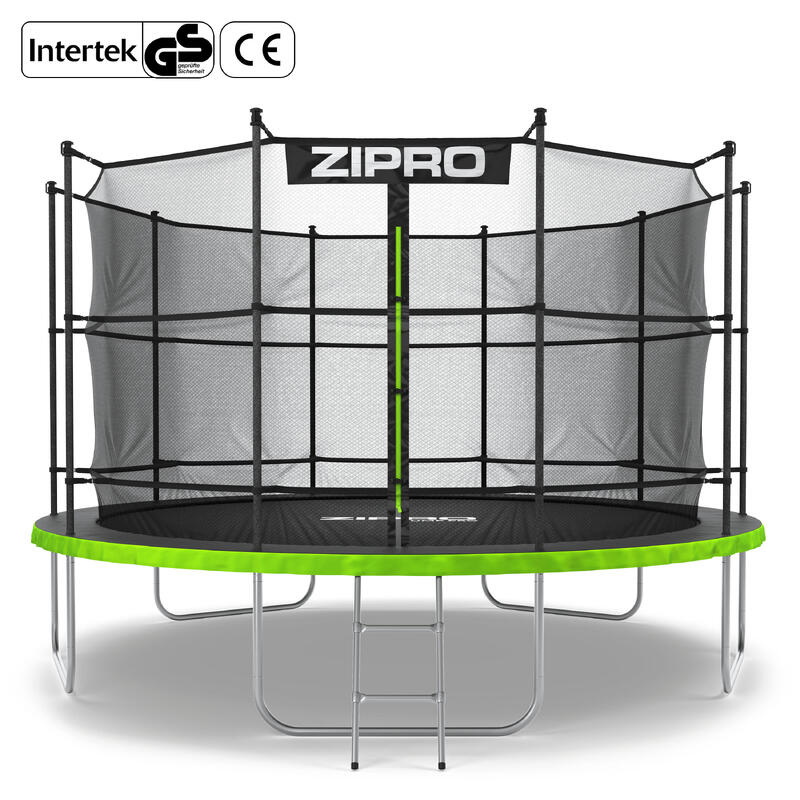 Trampoline rond Zipro Jump Pro 12FT 374cm avec filet de protection intérieur