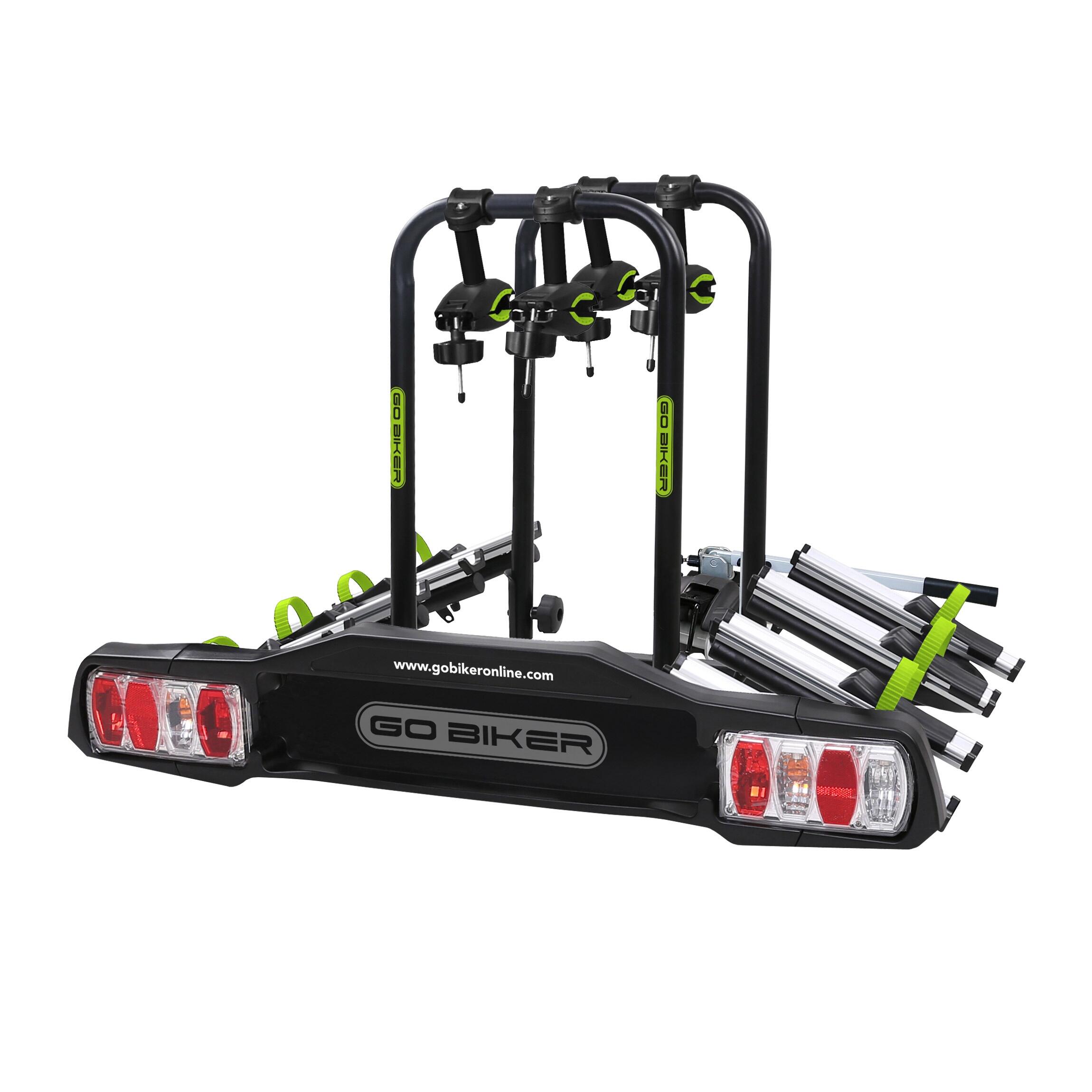 Go Biker - Porte-vélos Go Biker Zenith Pour 4 Vélos - 15 Kg/par Rail - Pliable - Porte-vélo - Noir|vert - Taille Unique - Decathlon