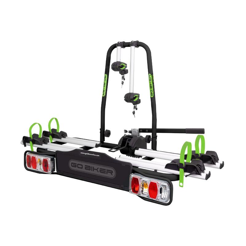 Porte-vélos sur attelage GO BIKER E-TREK pour 2 vélos électriques - 30kg/rail
