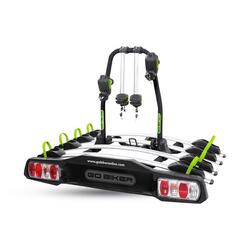 Porte-vélos GO BIKER Pro Z4 sur attelage pour 4 vélos - 15 kg/rail - pliable