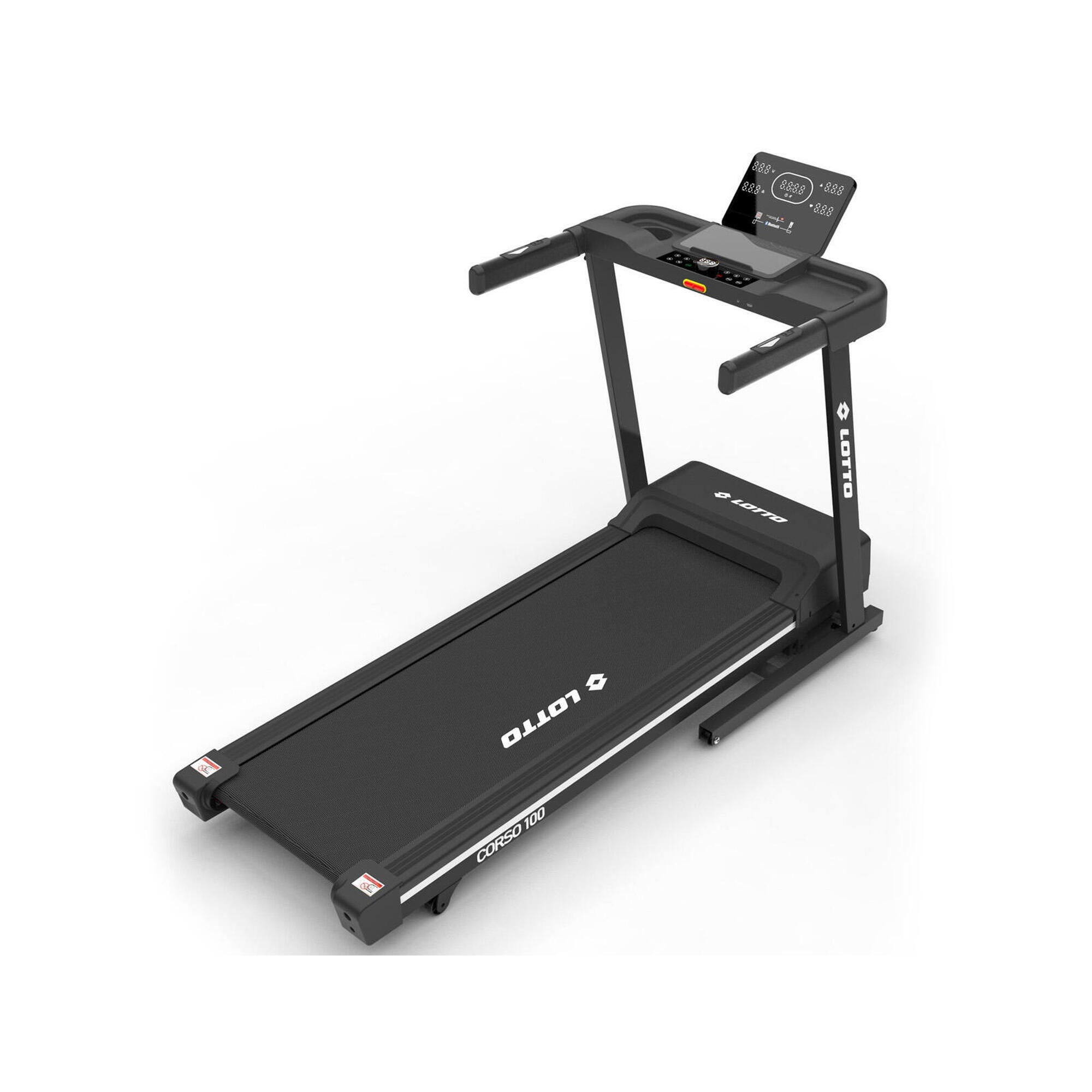 Lotto - Lotto Corso 100 Tapis De Course Electrique Pliable, Max 110kg,bluetooth - Tapis De Course - Noir - Taille Unique - Decathlon