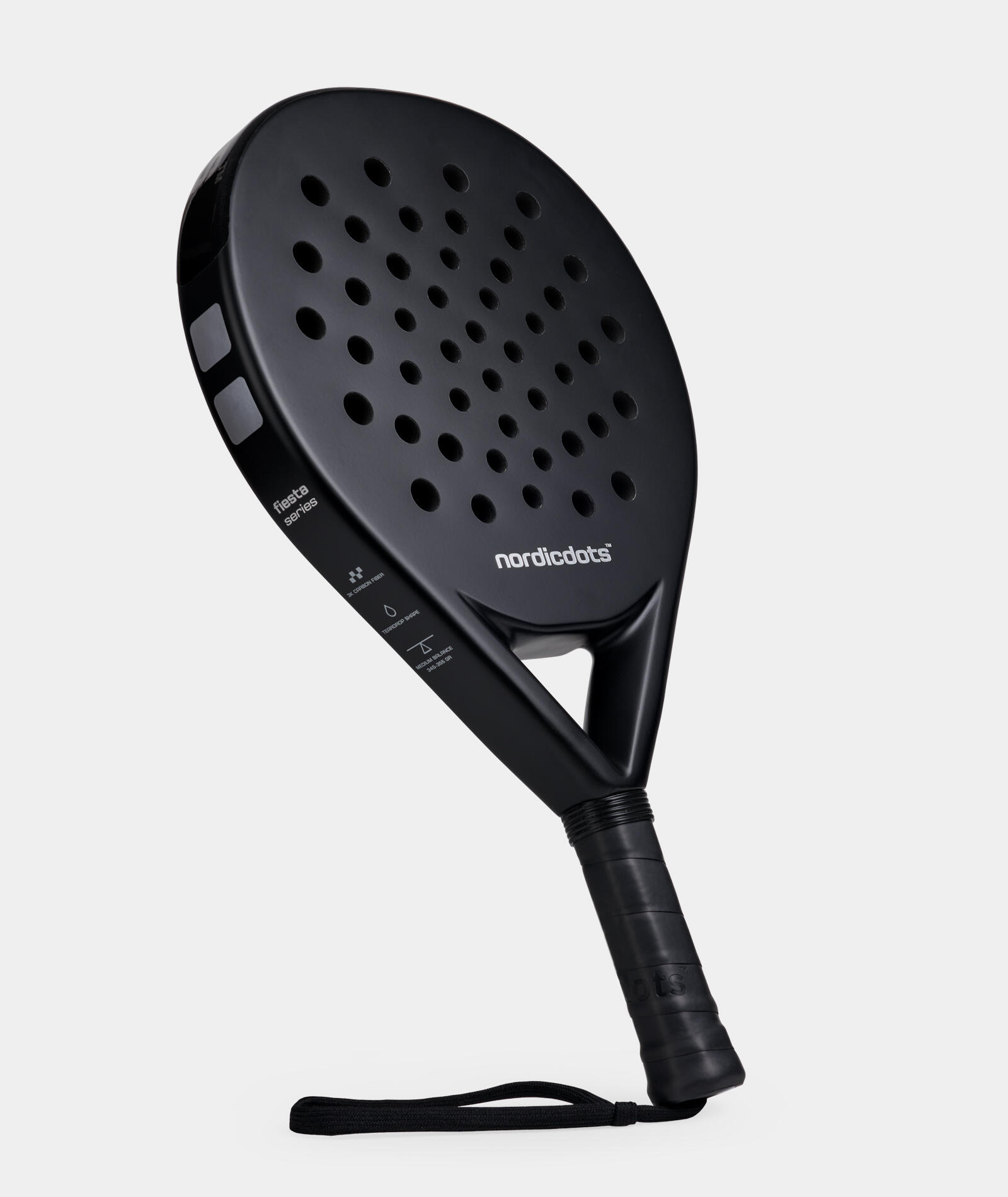 NORDICDOTS Padel-Schläger Erwachsene - Fiesta Series - Matte Black