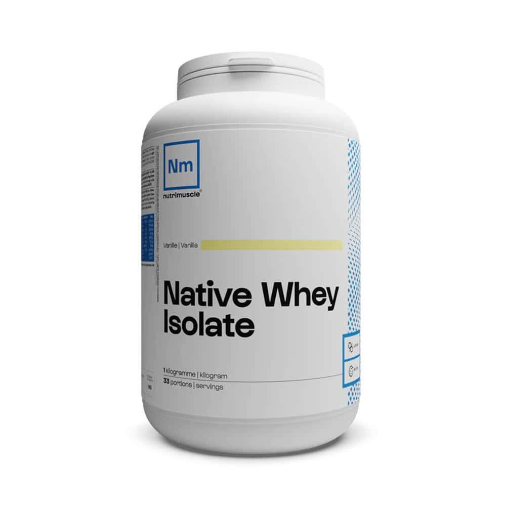 NUTRIMUSCLE Wei-isolaat - Wei-native Isolaat (1,2kg) - Vanille